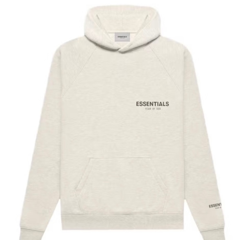 Light grey Essentials lounge wear hoodie